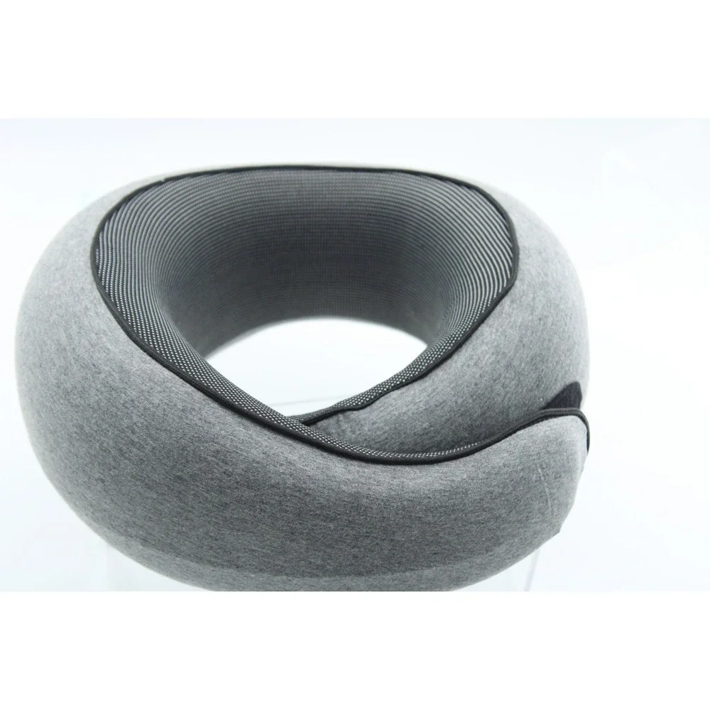 BELLPO‎ Memory Foam Travel Neck Pillow Grey Ergonomic 360 Support Airplane Car
